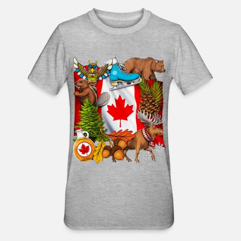 Fierté Canada - T-shirt polycoton Unisexe - gris chiné