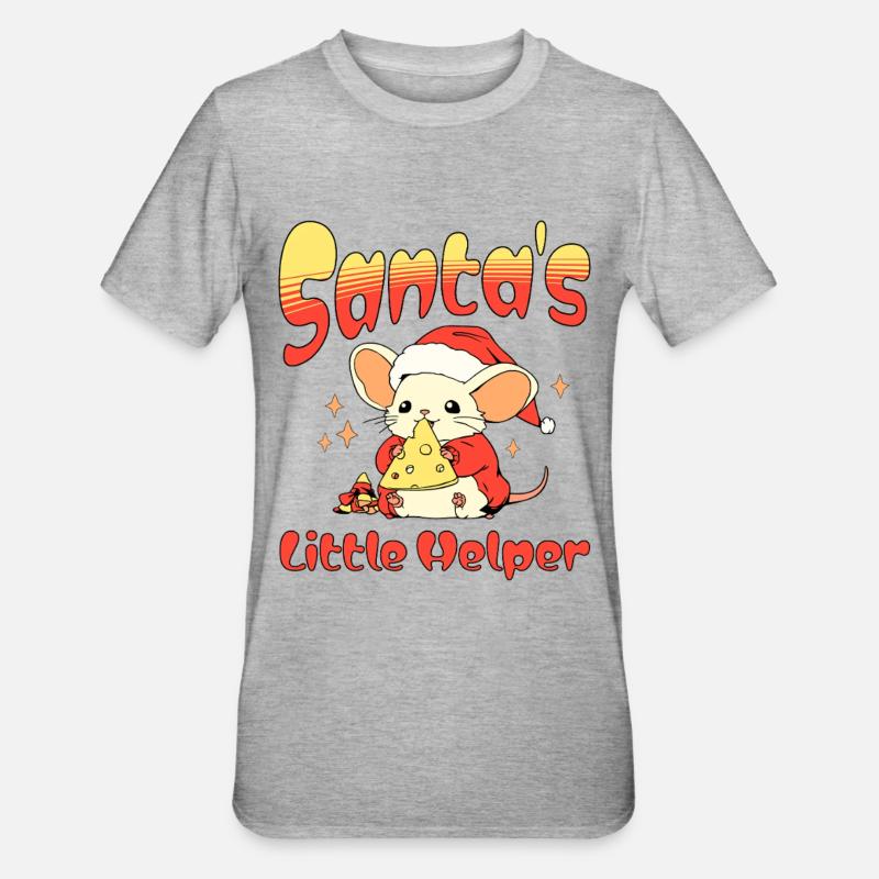 Weihnachtsmann Outfit perfekte Geschenkidee - Unisex Polycotton T-Shirt - Grau meliert