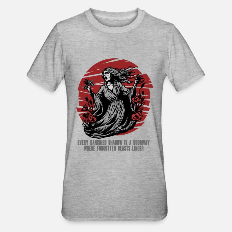 Créatures mythologiques Banshee - T-shirt polycoton Unisexe - gris chiné