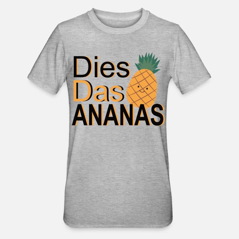 C’est l’ananas – Jeu de mots - T-shirt polycoton Unisexe - gris chiné