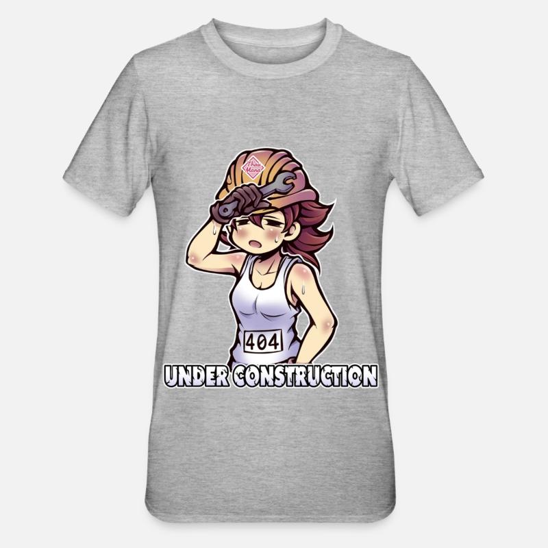 Under Construction - 404 - Unisex Polycotton T-Shirt - heather grey