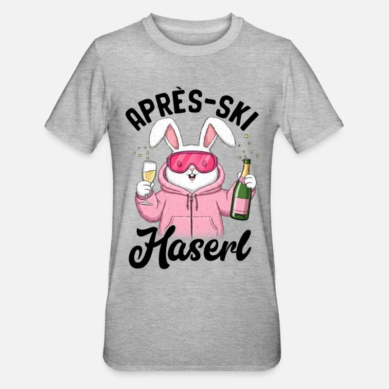 Apres Ski Haserl - Unisex Polycotton T-Shirt - Grau meliert