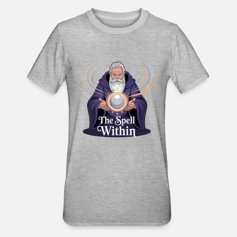 Magicien Sorcier - T-shirt polycoton Unisexe - gris chiné