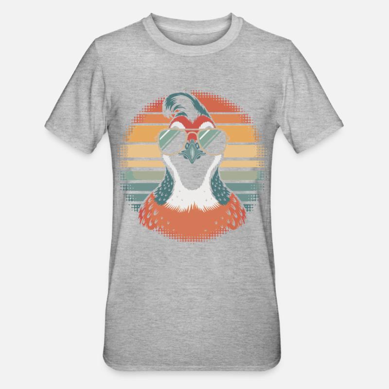 Caille qui murmure à l’oreille - T-shirt polycoton Unisexe - gris chiné