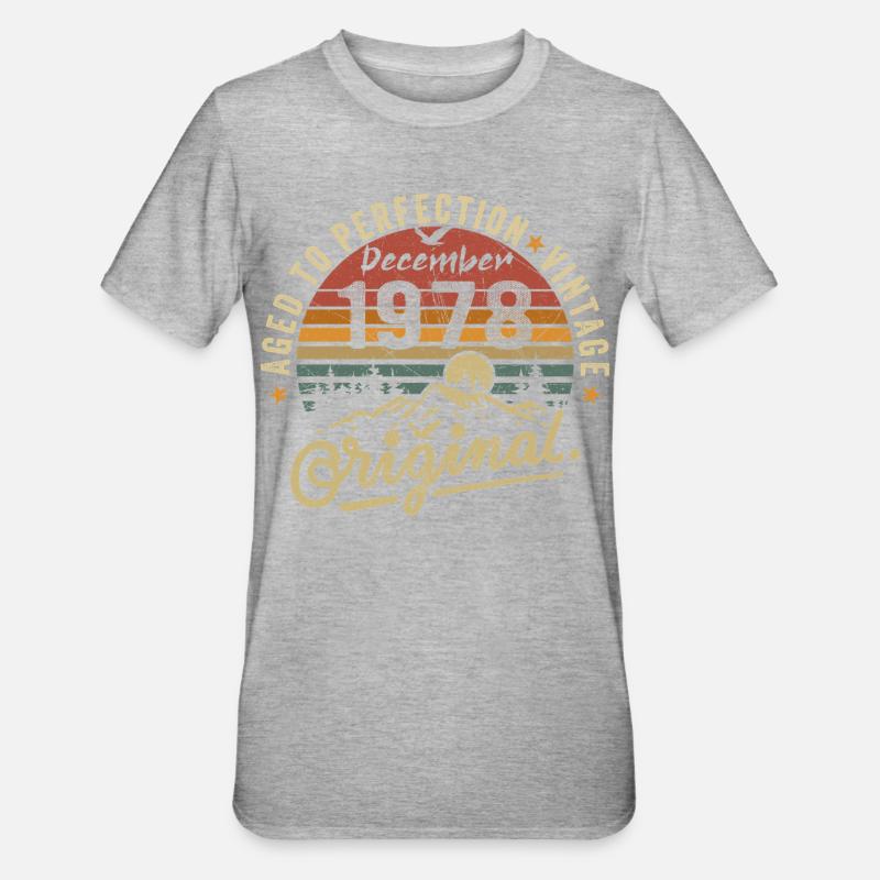 Legenden wurden im Dezember 1978 - Unisex Polycotton T-Shirt - Grau meliert