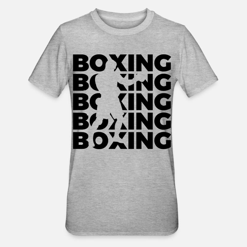 boxe - T-shirt polycoton Unisexe - gris chiné