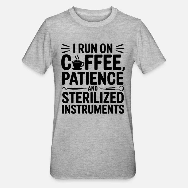 Infirmière dentaire Squad Essential Coffee - T-shirt polycoton Unisexe - gris chiné