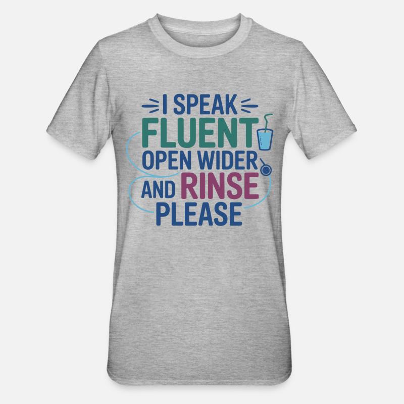 Infirmière dentaire Assistante en santé bucco-dentaire - T-shirt polycoton Unisexe - gris chiné