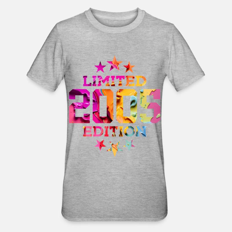 ÉDITION LIMITÉE 21E ANNIVERSAIRE 2005 - T-shirt polycoton Unisexe - gris chiné