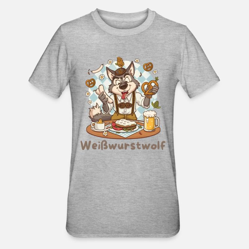 Moulin à saucisses Kochheld Bavarois - T-shirt polycoton Unisexe - gris chiné