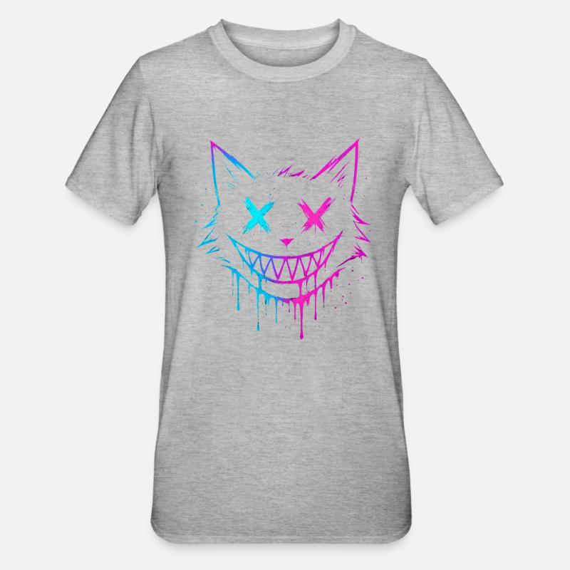 Éclaboussure de chat - T-shirt polycoton Unisexe - gris chiné