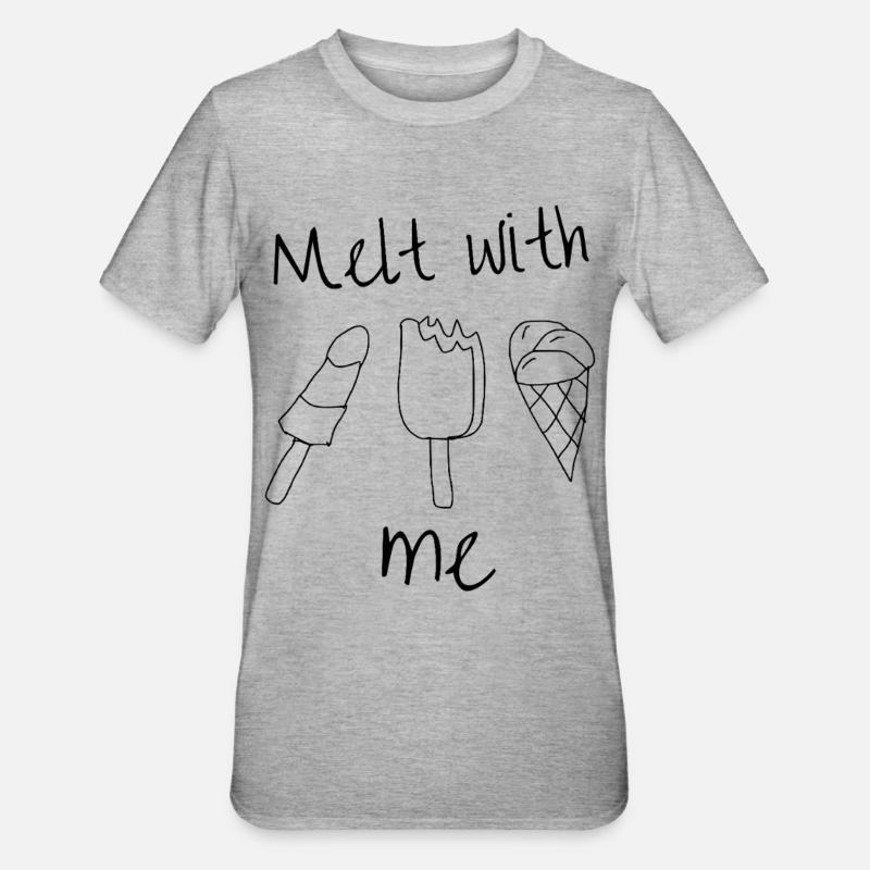 Melt with me | Eiscreme - Unisex Polycotton T-Shirt - heather grey