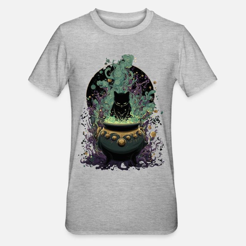 Potion Master Chat Conception Magique - T-shirt polycoton Unisexe - gris chiné