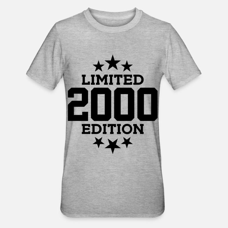 ÉDITION LIMITÉE 26E ANNIVERSAIRE 2000 - T-shirt polycoton Unisexe - gris chiné