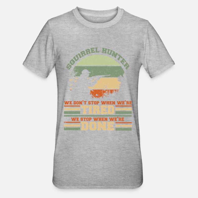 Squirrel Hunter Tree Rat - Unisex Polycotton T-Shirt - heather grey