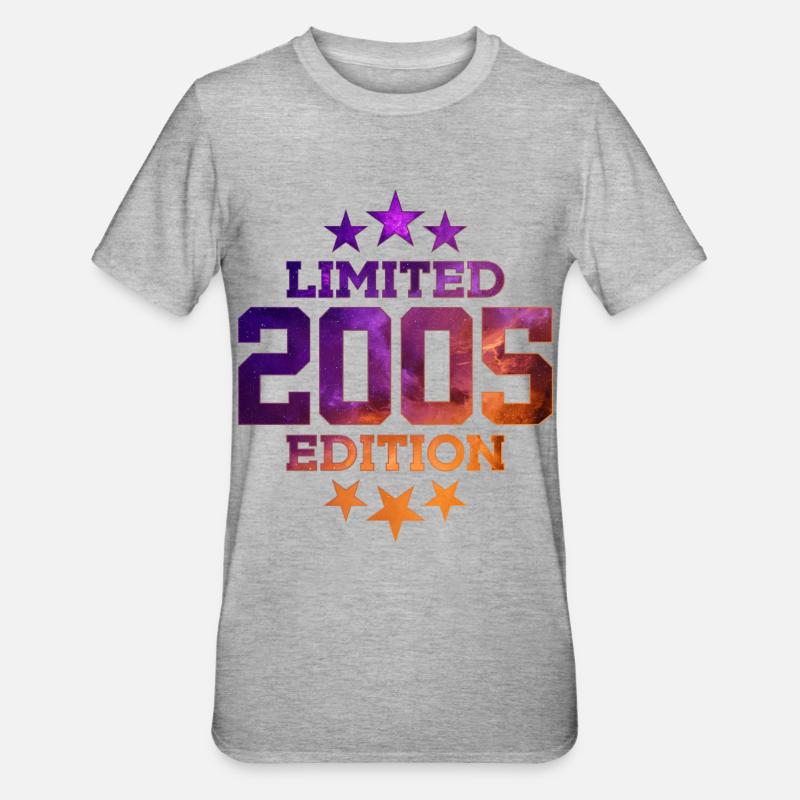ÉDITION LIMITÉE 21E ANNIVERSAIRE 2005 - T-shirt polycoton Unisexe - gris chiné