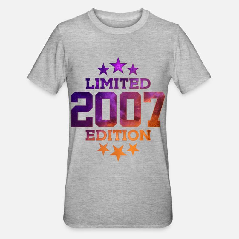 ÉDITION LIMITÉE 2007 19E ANNIVERSAIRE - T-shirt polycoton Unisexe - gris chiné