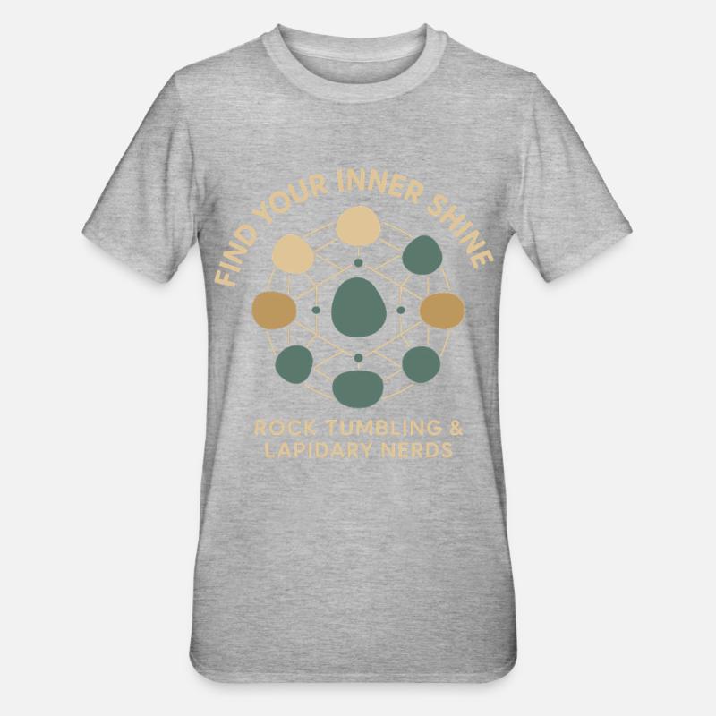 Trouvez votre éclat intérieur : Rock Tumbling & - T-shirt polycoton Unisexe - gris chiné