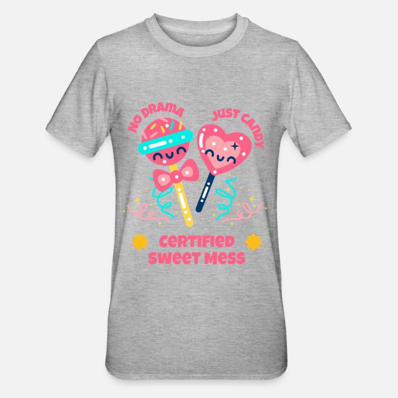 Sugar Crew Candy Team Gift - Unisex Polycotton T-Shirt - heather grey