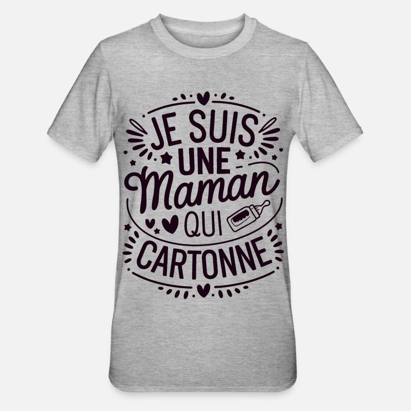 Ich bin eine erfolgreiche Mutter - Unisex Polycotton T-Shirt - Grau meliert
