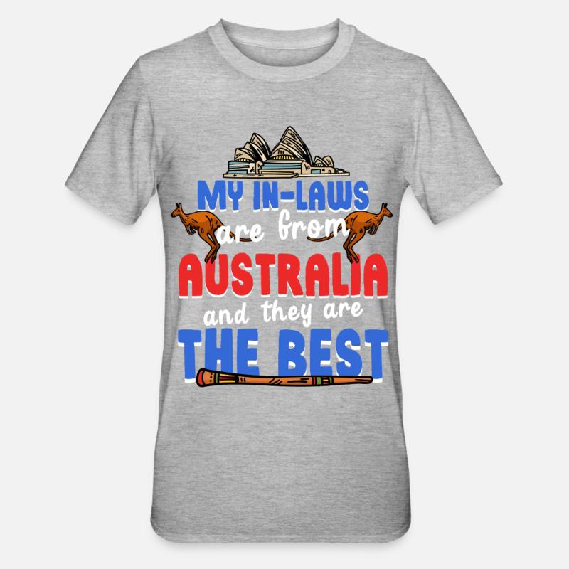 Belle-mère australienne - T-shirt polycoton Unisexe - gris chiné