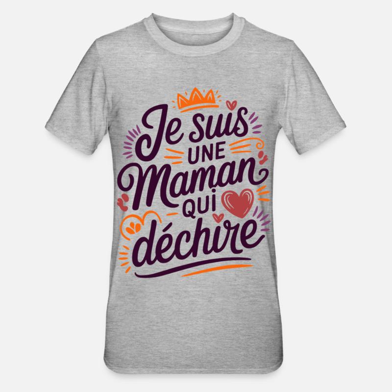 Ich bin eine Killer-Mutter - Unisex Polycotton T-Shirt - Grau meliert