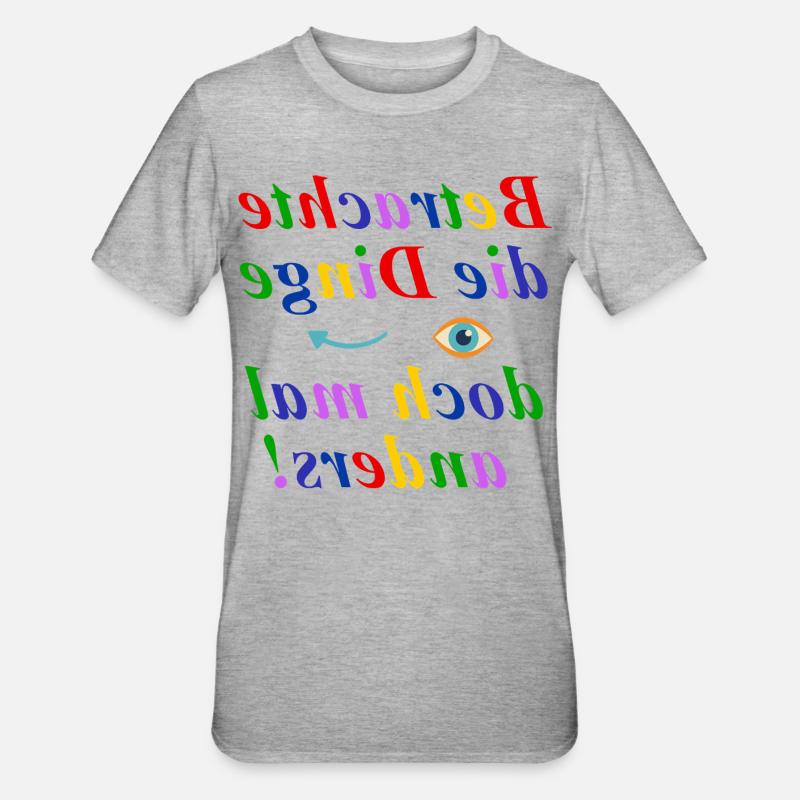 Think Different Design - Unisex Polycotton T-Shirt - heather grey