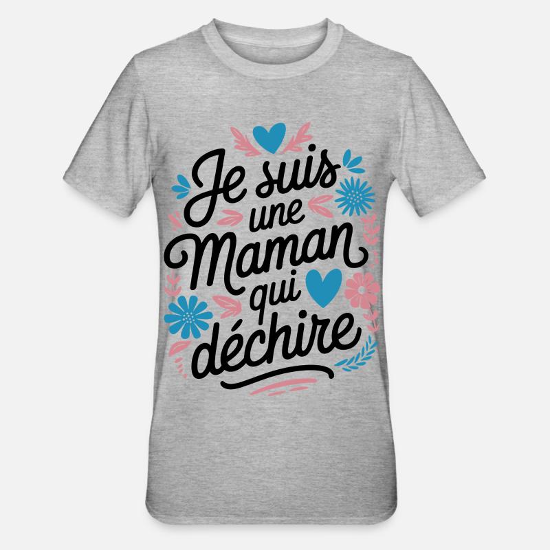 Ich bin eine Killer-Mutter - Unisex Polycotton T-Shirt - Grau meliert