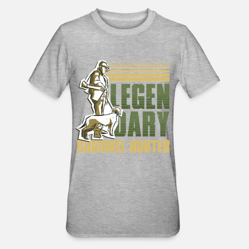 Eichhörnchenjäger Baumratte - Unisex Polycotton T-Shirt - Grau meliert