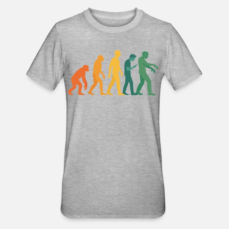 Evolution Silhouette Dégradé - T-shirt polycoton Unisexe - gris chiné