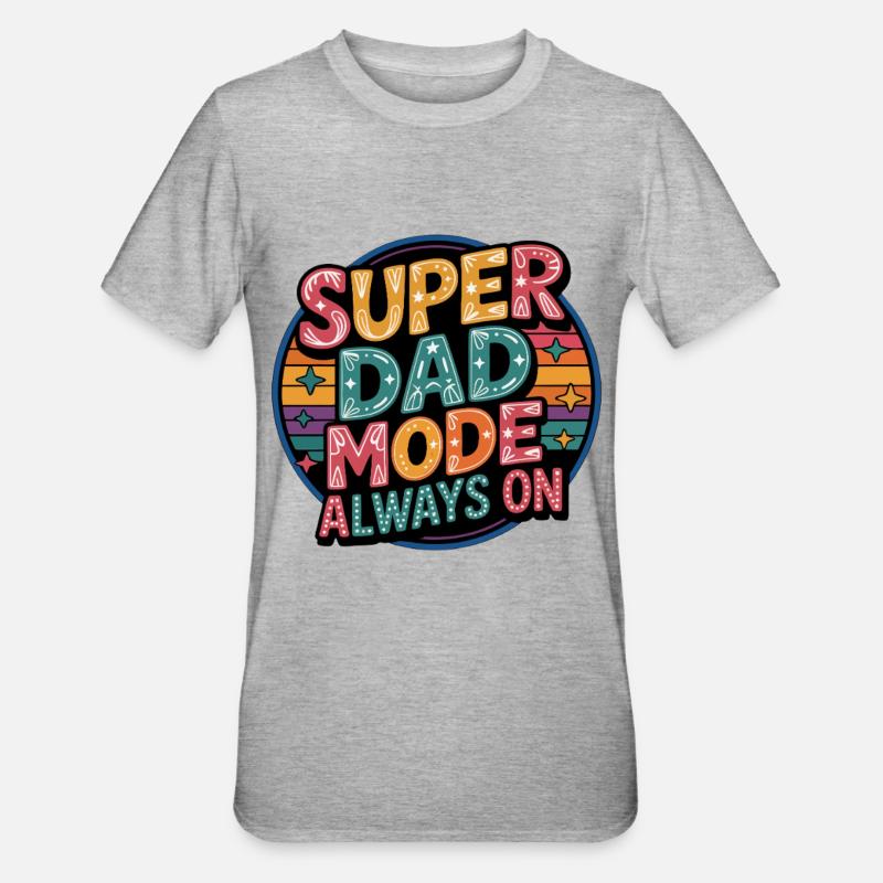 Mode papa rétro toujours activé - T-shirt polycoton Unisexe - gris chiné