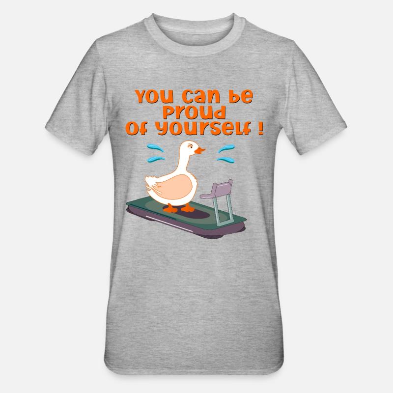 MOTIVATION POUR LA COURSE D’OIE - T-shirt polycoton Unisexe - gris chiné