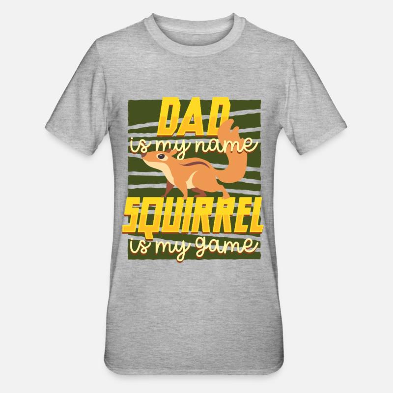 Squirrel Hunter Tree Rat - Unisex Polycotton T-Shirt - heather grey