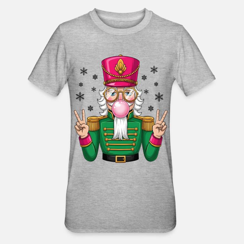 Nutcracker Chewing Gum - Unisex Polycotton T-Shirt - heather grey