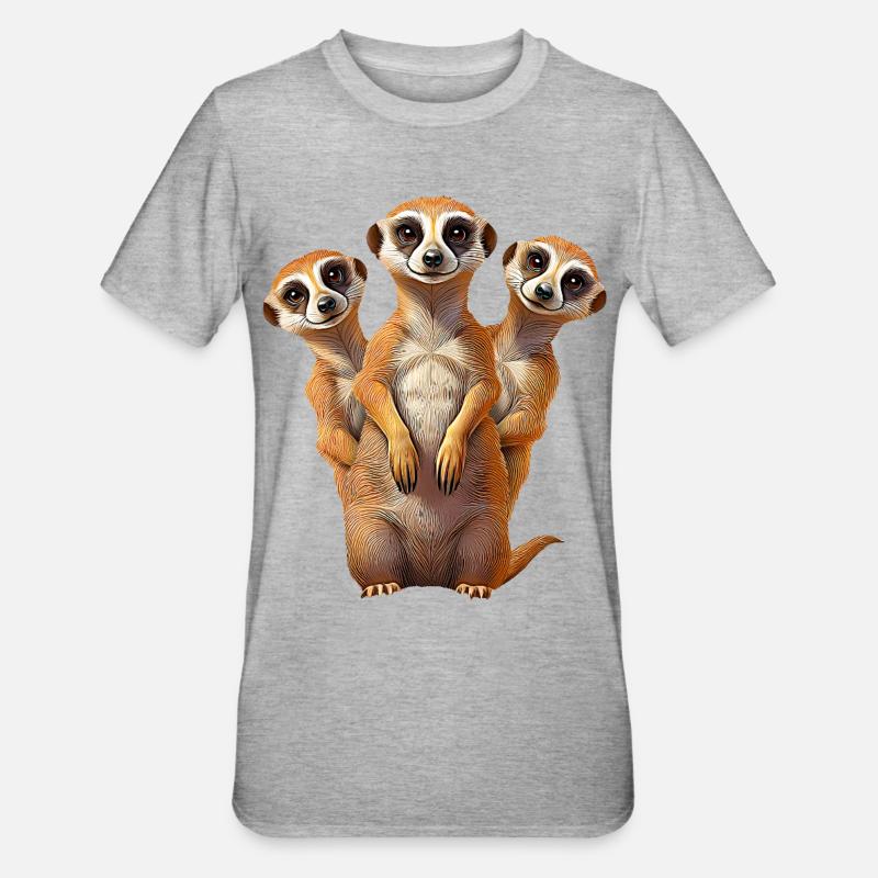 Erdmannchen - Unisex Polycotton T-Shirt - heather grey