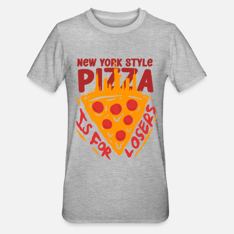 Plat profond Pizza Chicargo - T-shirt polycoton Unisexe - gris chiné