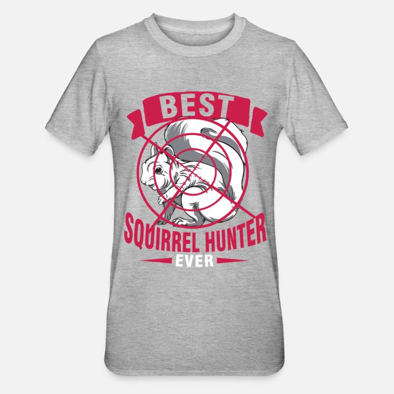 Eichhörnchenjäger Baumratte - Unisex Polycotton T-Shirt - Grau meliert