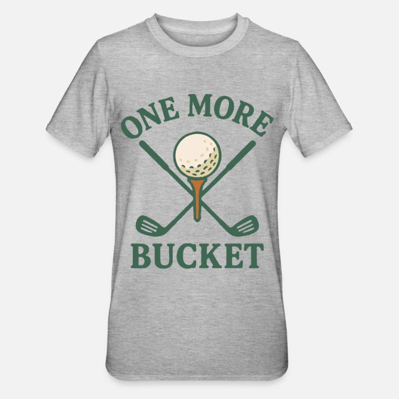 Ein weiterer Eimer Golfschläger Fun Design - Unisex Polycotton T-Shirt - Grau meliert