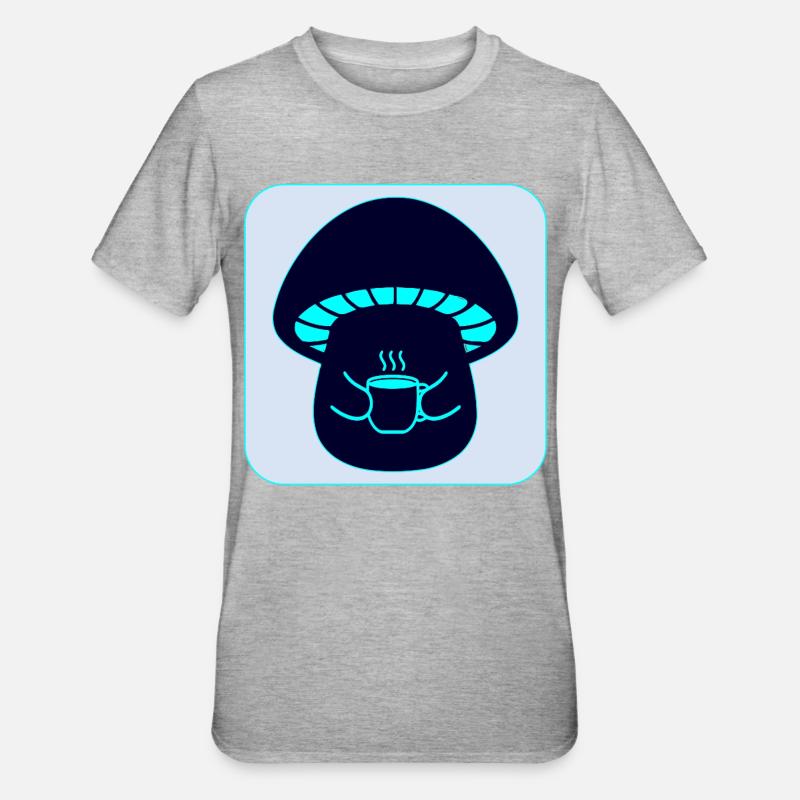 PILZE SAMMELN - TEE - Unisex Polycotton T-Shirt - Grau meliert