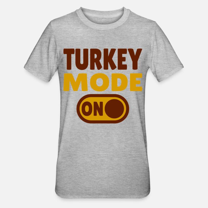 Mode dinde activé - T-shirt polycoton Unisexe - gris chiné