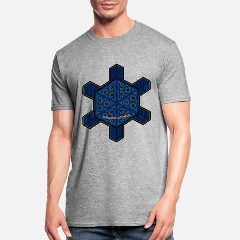 Expérience d’évolution fractale Mandala Psytrance Goa T-shirt polycoton Unisexe