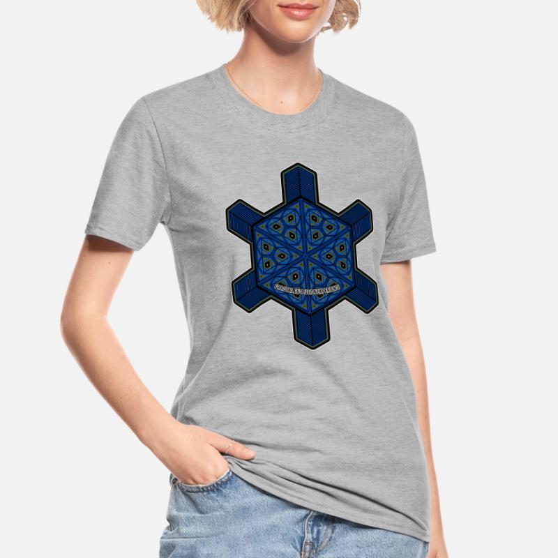 Expérience d’évolution fractale Mandala Psytrance Goa T-shirt polycoton Unisexe