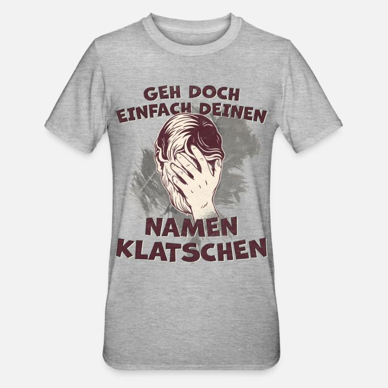 Nom Clap Dire Facepalm - T-shirt polycoton Unisexe - gris chiné