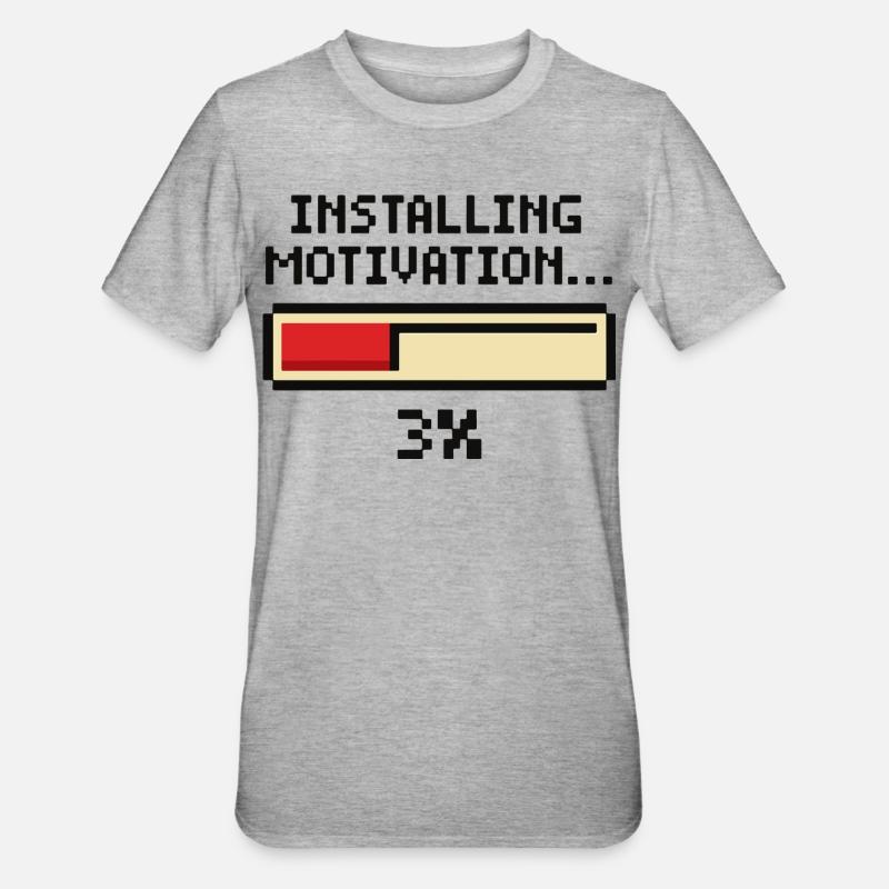 Installer la motivation Progress - T-shirt polycoton Unisexe - gris chiné