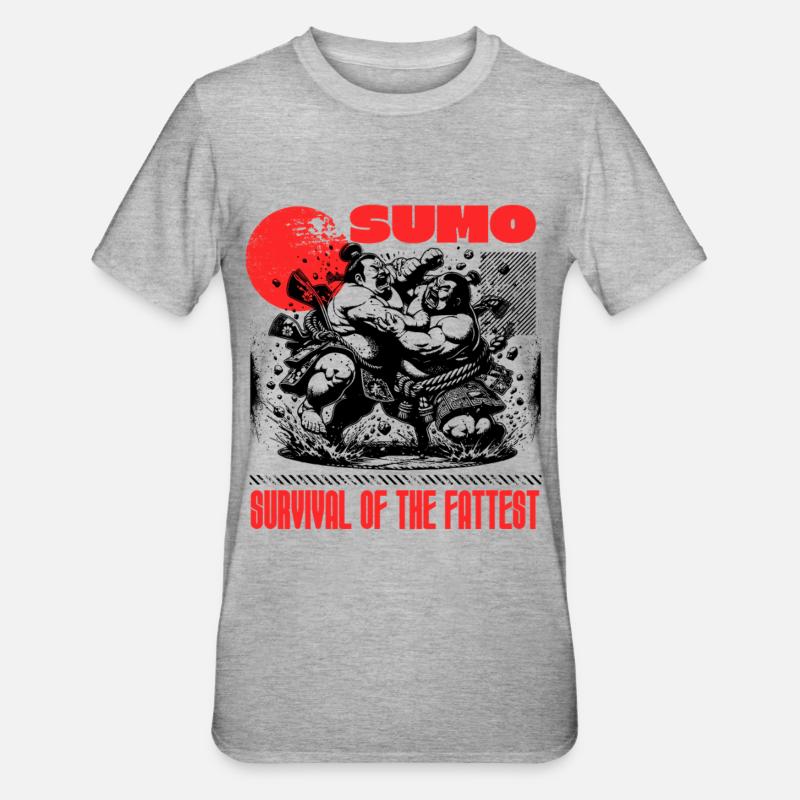 SUMO - La survie du plus gros - T-shirt polycoton Unisexe - gris chiné
