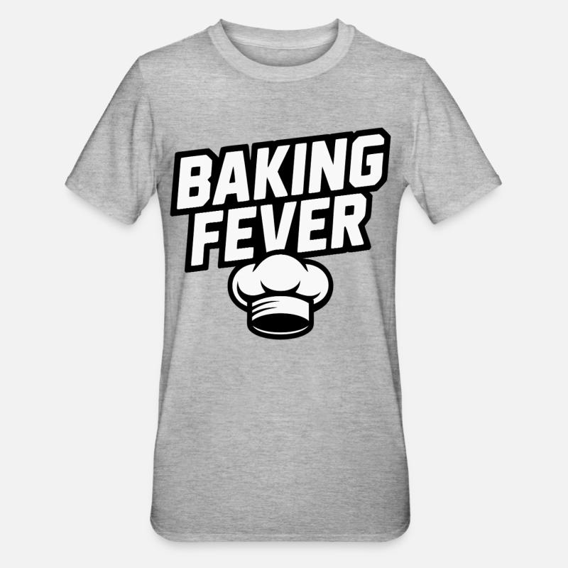BakingFever Chef Motif - T-shirt polycoton Unisexe - gris chiné