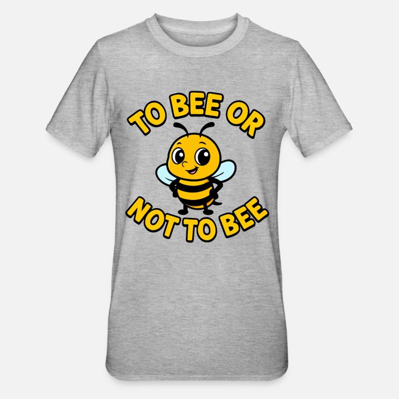 Biene oder nicht Biene - Unisex Polycotton T-Shirt - Grau meliert