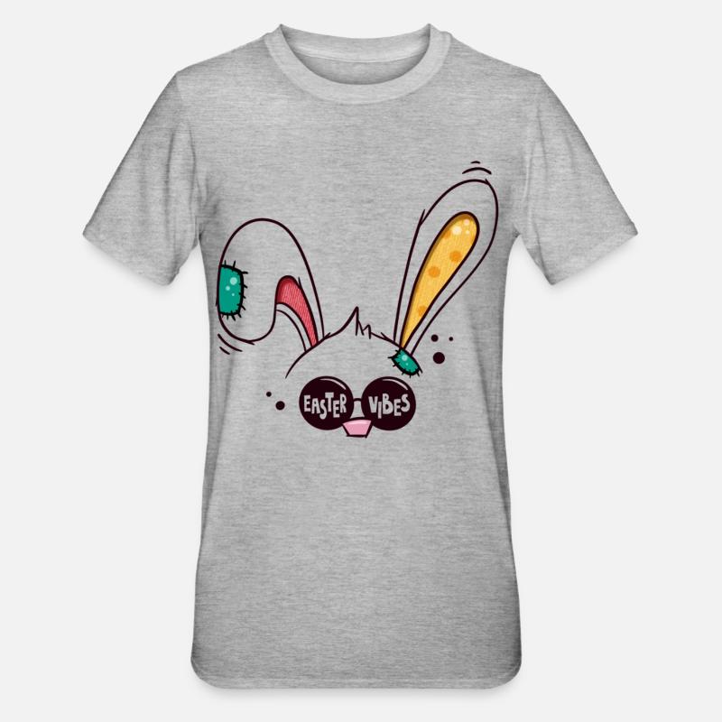 Easter Vibes Easter Bunny - Unisex Polycotton T-Shirt - heather grey