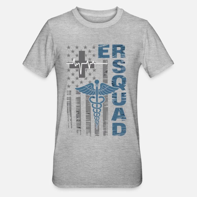 Écusson d’urgence du caducée - T-shirt polycoton Unisexe - gris chiné