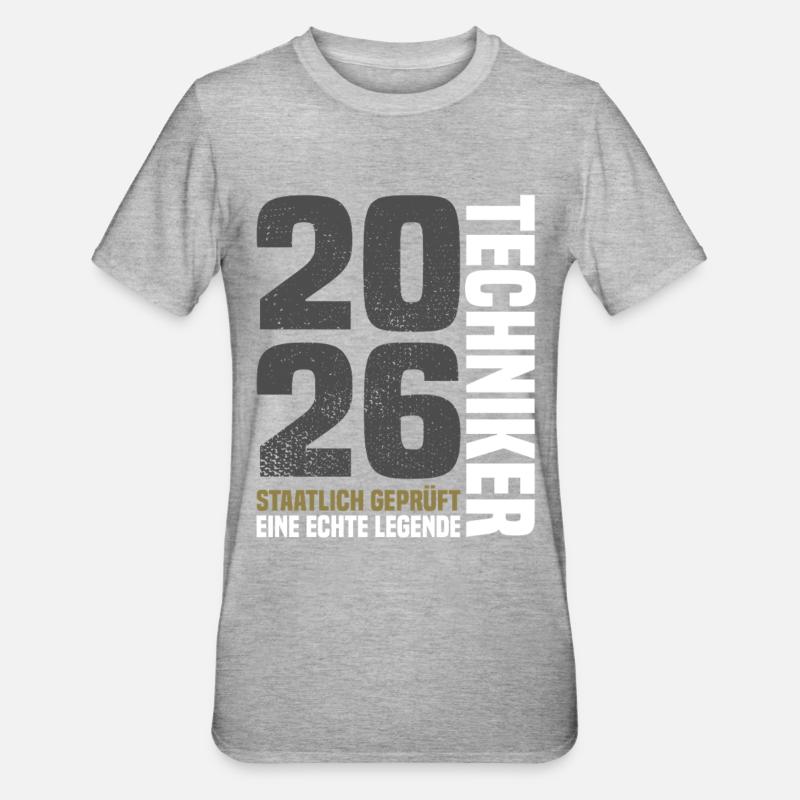 Technicien certifié par l’État - T-shirt polycoton Unisexe - gris chiné